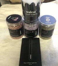 Wakse At Home Waxing Kit  - Wax Beans, Reusable Melting Pot, Sticks New!