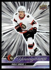 2023-24 Upper Deck Outburst Silver YG Ridly Greig Rookie Ottawa Senators #212