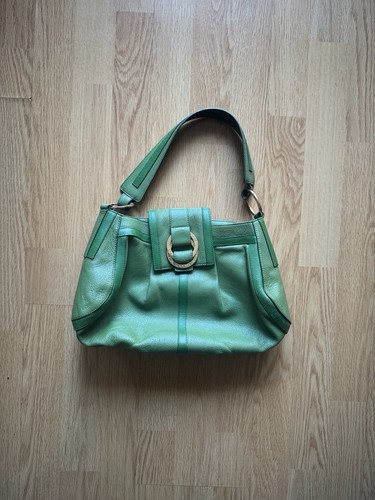 Bvlgari Green Leather Chandra Shoulder Bag