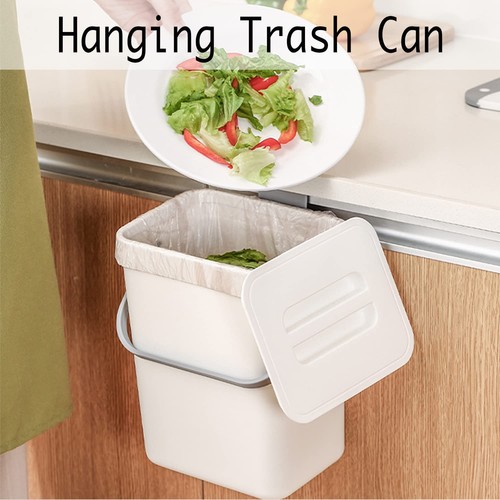Compost Bin Indoor Kitchen Sealed, Hanging Small Trash Can with Lid Under Sin... - Picture 3 of 7