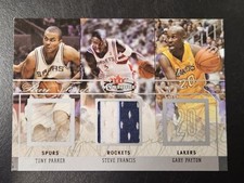 2003-04 Fleer Mystique Rare Finds Jersey 3 Color Game Worn Steve Francis 111/300