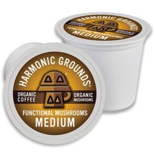 Organic Mushroom Coffee Pods - Medium Roast Coffee with Lion's Mane, Reishi, ...