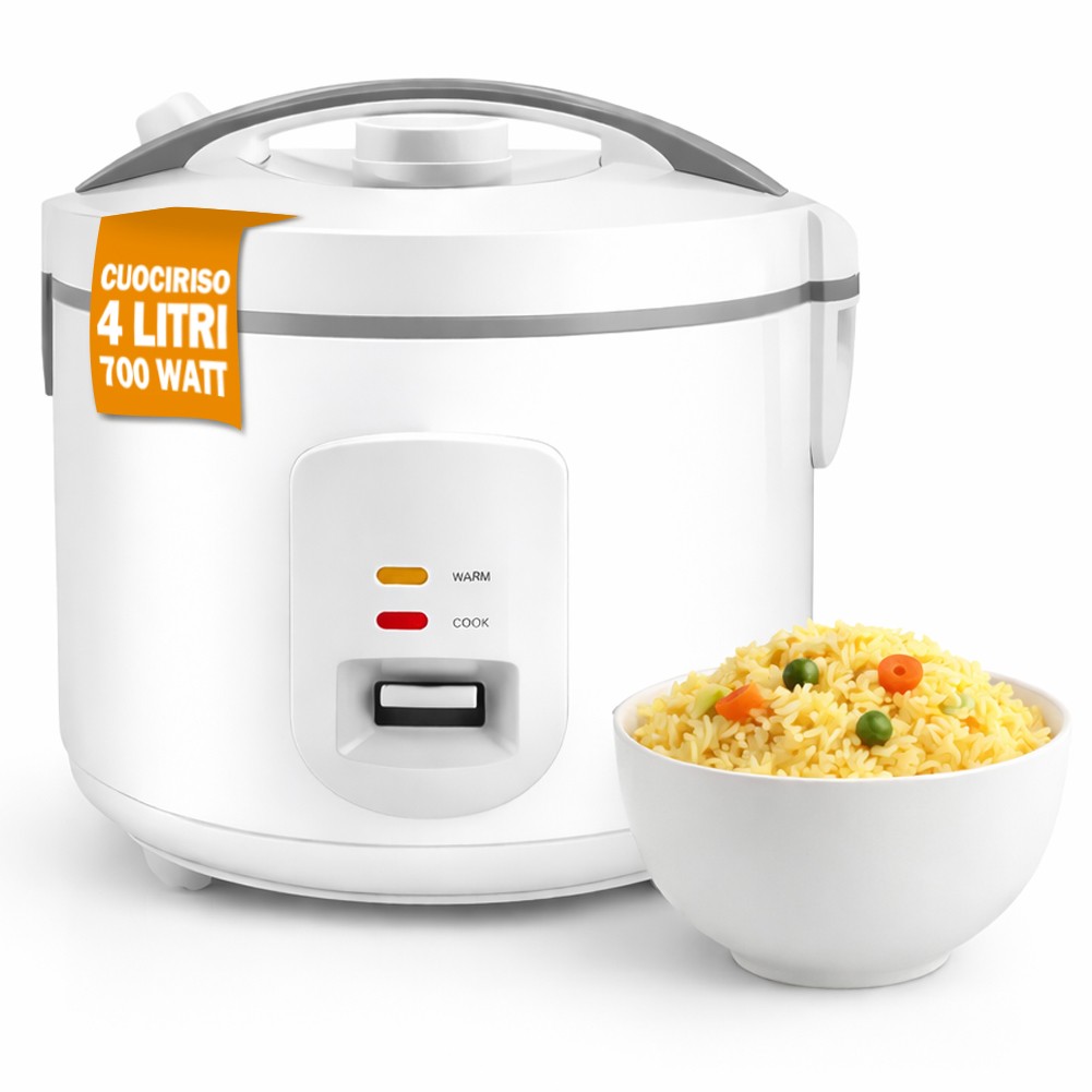 Cuociriso Elettrico 4L 700W in Offerta: Cottura Automatica e Veloce