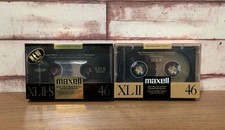 Maxell XL II-S 46 Type II Cassette Tape 2pcs New Unopened Rare