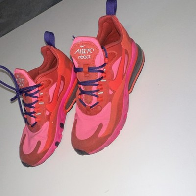 Nike Air Max 270 React Mystic Red Pink Blast Red Women's Sneakers AT6174-600