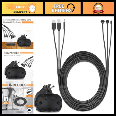 Skywin 3-in-1 Round HTC Vive Compatible Cable (5 Meters / 16 Feet), Replacement