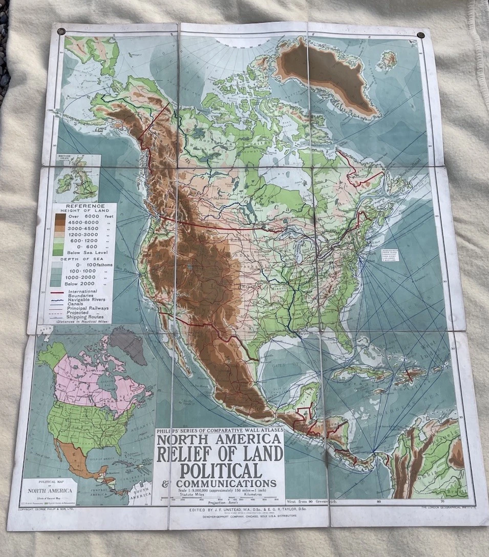 Philips Map in Antique World Maps & Atlases for sale | eBay UK