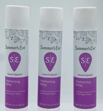Summer’s Eve Island Splash Feminine Deodorant Spray 2oz – Pack of 3 NEW