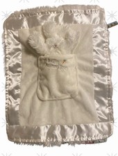 Bunnies By The Bay Lulla Bunny Bye Baby Lovey White Satin Edge Plush Rattle HTF