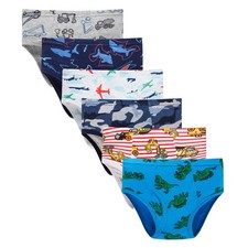 Little Boys Briefs Dinosaur Truck Underwear Pack of 6 4T