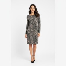 Belle Badgley Black Gold Paisley Mischka Dress Size 10