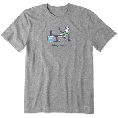 Life Is Good Herren Vintage Crusher Tee Grau