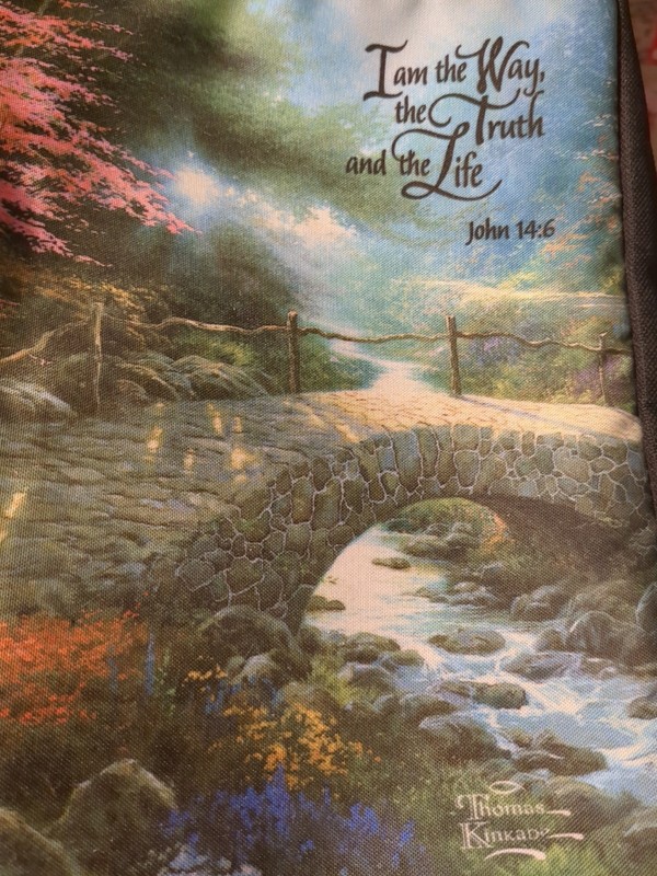Bible Carrier Handle Zipper I Am The Way The Truth And The Life Thomas Kinkade 