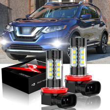 2pc H11/H8 CSP LED Headlight Bulb Low Beam Fog Light 4000LM 6000K White IP67