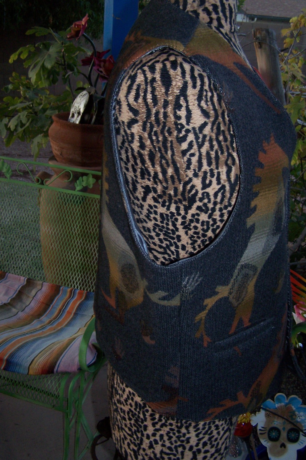 RARE VTG Pendleton Wool Running Horse Indian Blanket Design Vest L Men or Women image 9