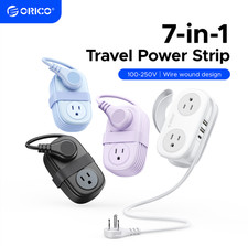 ORICO Power Strip for Travel Power Strip Extension Cord Small Power Strip 20W