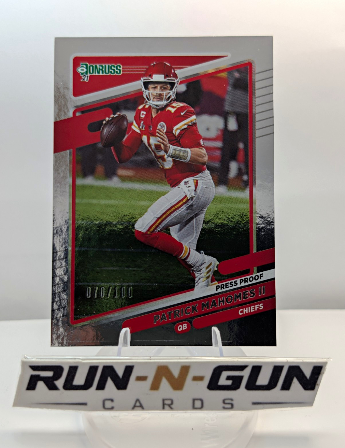 2021 Donruss Patrick Mahomes II #116 Silver Press Proof /100 Chiefs 070/100