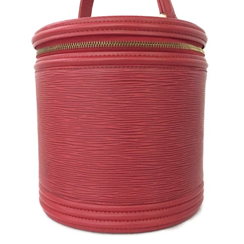Louis Vuitton Epi Cannes Leather Cosmetics Vanity Hand Bag Red/7BG0336 - Imagen 4 de 12