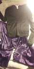 DKNY Pajama Set ~ Top & Bottoms ~ Loungewear Plaid Bottoms Solid Top Sz MED — photo 1