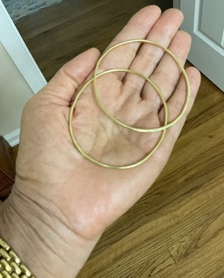 2X Ippolita Squiggle Classico 18k Yellow Gold Wave  Wire Style  Bangles Bracelet
