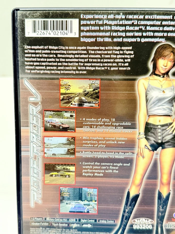 Ridge Racer V 5 (Sony PlayStation 2 PS2, 2000) Complete w/ Manual - Image 3 of 4