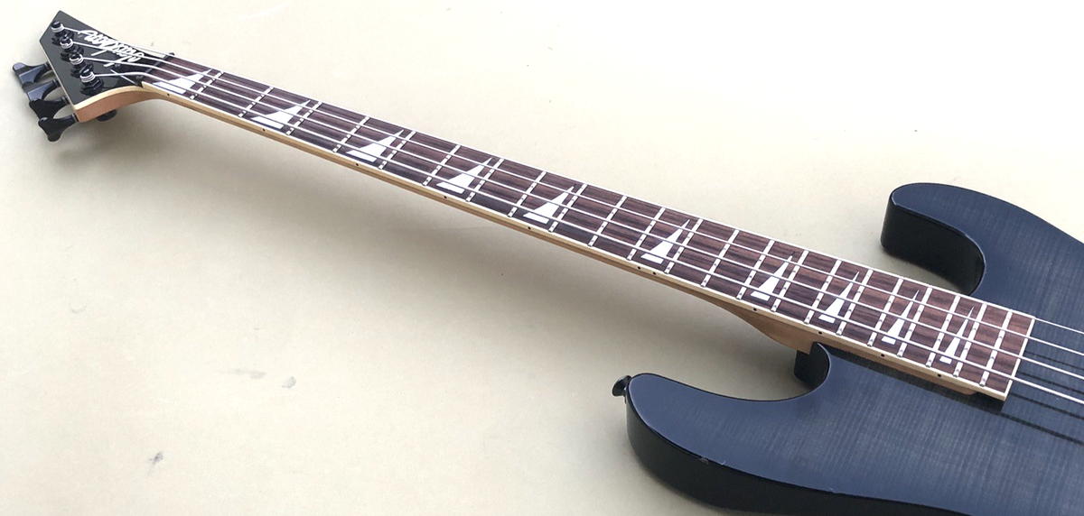 Jackson CMG Concert Bass MIJ EMG Active–Transparent Green Electric