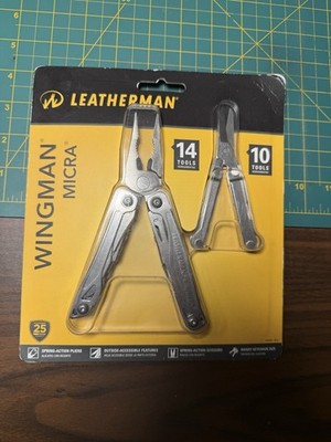 Leatherman Wingman 14 Tools  Micra 10 Tools Multi-Tool - Stainless Steel