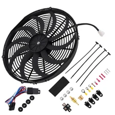 16 inch Push Pull Fan for Universal Radiator Cooling System 2250RPM Black