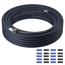 Mygatti 9-Conductor 18AWG CCA Speaker Wire 25ft - 4-Channel Car Audio Cable