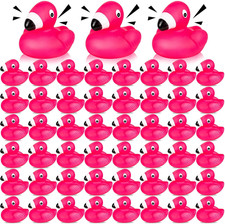 Flamingo Rubber Duckies for Kids, 12PCS Pink Flamingo Duck Bath Toys Cute Floati