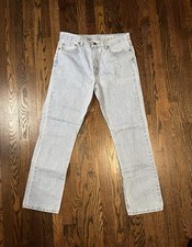 George Men's Regular Fit Light Wash Jeans Size 34x32 Straight Leg