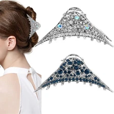 2 Pcs Rhinestone Vintage Claw Hair Clips Metal Hair Claw Star Crystal Sparkly...