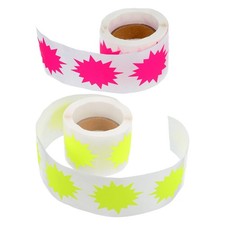 2 Rolls Sale Signs for Shops Inch Fluorescent Garage Stickers Burst