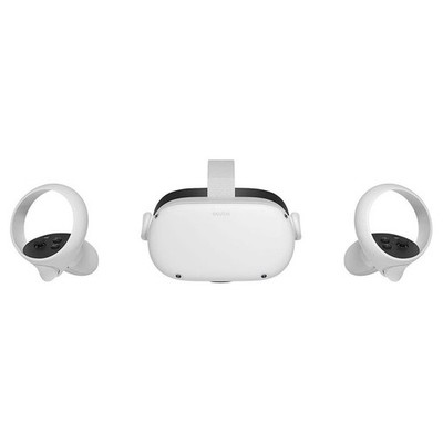 Meta Quest 2 White VR Headset With Air Bridge and Backup battery