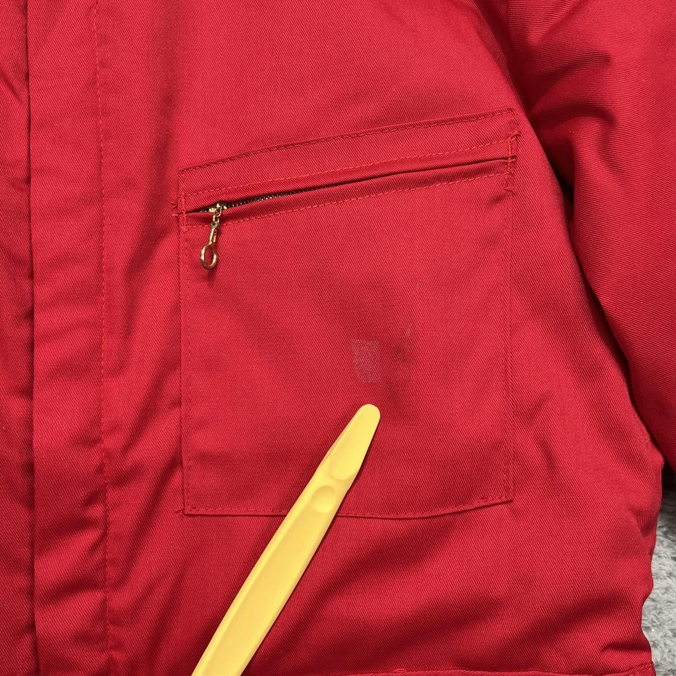 Vintage Lee Outerwear Coveralls Mens Large Red Insulated Quilted Lined USA 90s - Image 3 of 4