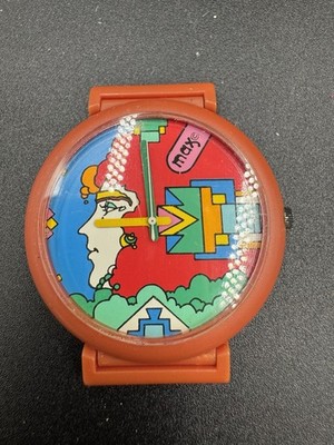petermax ピーターマックス　60年代　アートクロック　ヴィンテージ　時計 Vintage 1988 PETER MAX Wrist Watch Rare ! Collector's Piece SAVE