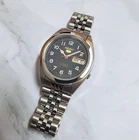 Seiko 5 Black Military Sunburst Dial Retro Vintage Auto Ultra Rare JDM Jubilee