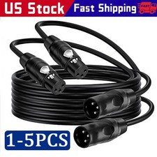 XLR Male to Female Microphone Cable Balanced 3 Pin Mic Connector Extension Cord