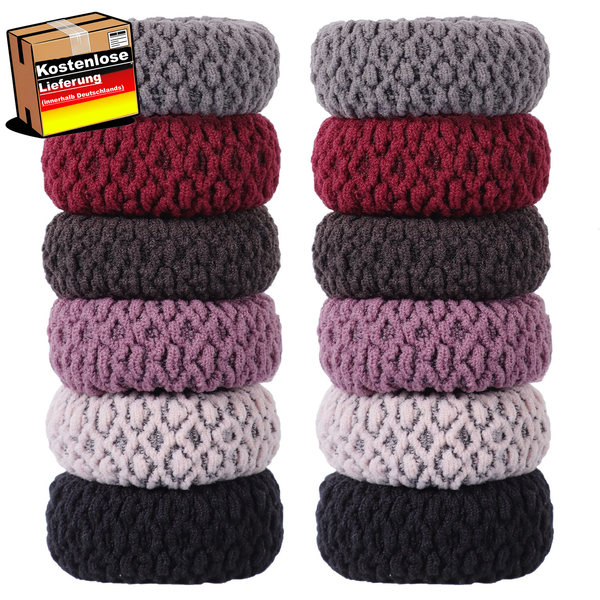 Dicke Haargummis Damen Set Aus Baumwolle Elastisch FüR Langes Dickes Haar-image