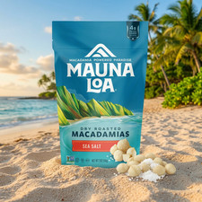 Mauna Loa Sea Salt Macadamia Nuts, Dry Roasted, Keto, Gluten Free, 7 oz