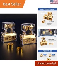 Battery Terminal Connectors, 0/2/4/6/8/10 AWG Battery Terminals, Heavy Duty C...