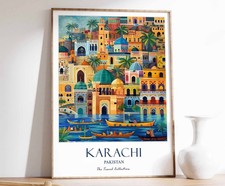 4_Karachi Print, Karachi Travel Poster, Pakistani Wall Art, Pakistan Travel Prin