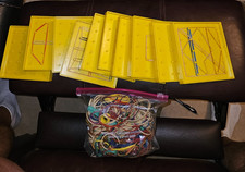 Geoboards - Set of 10 Yellow - with bag of rubber bands - free shipping
