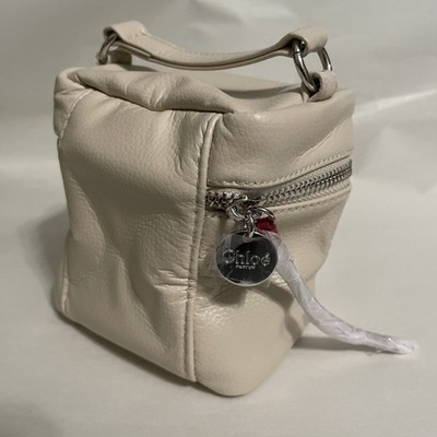 Chloé Fragrance Vanity Case Pouch Makeup Bag Micro Bag Beige 4 x4x3  New