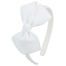 Fashion Cute White Bow Headband for Girls Toddlers.