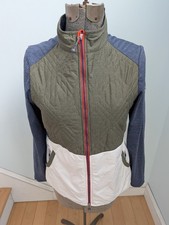 Peter Millar Madeline Hybrid Jacket Women Medium, Gray, Green And Blue, Full Zip