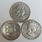 1949 P,D,S Franklin Half Dollars 90% SILVER (3 Coin Set) **Exact Coins** #00-32