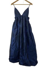 GANNI Camisole Dress 36 Polyester BLU 23 040 043 0016 3 0