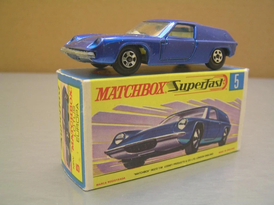 Matchbox Superfast MB5 Lotus Europa made in England Lesney NM+ in Box - Image 2 of 4