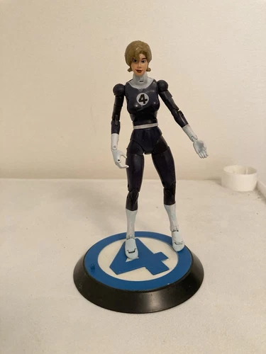 Figura Mujer Invisible Leyendas Marvel Conjunto Cuatro Fantásticos 2004 Toybiz con 4 Base